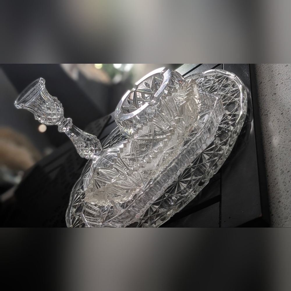 Glass Vintage Antique Decorative Lot 5pcs